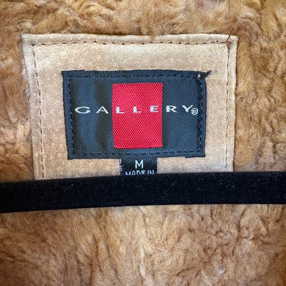 Vintage Leather Pennylane Coat Faux Fur Trim Longline Winter Heavy Hooded Medium - Picture 10 of 12